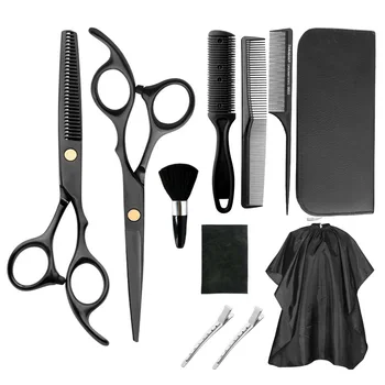 6 Дюймов 440C Высококачественные салонные ножницы для стрижки и прореживания волос для профессионального парикмахера-подмастерья Парикмахера Специальные наборы из 11 предметов