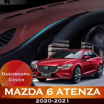 Для Mazda 6 2020-2021 Atenza Приборная панель автомобиля Избегайте подсветки приборной платформы, крышка стола, кожаный противоскользящий коврик, Аксессуары