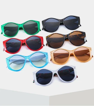 Модный бренд Ярких цветов, солнцезащитные очки в большой оправе неправильной формы, Женские Винтажные дизайнерские очки, Солнцезащитные очки для мужчин, Женские очки Oculos