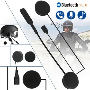 MH01 Bluetooth-совместимая 5.0 перезаряжаемая мотоциклетная гарнитура с громкой связью, наушники для шлема