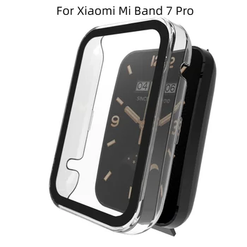 Для Xiaomi Mi Band 7 Pro Чехол для ПК с полным покрытием + стекло для Mi Band 7 Pro Протектор экрана Защитный чехол