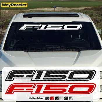 Матовое / глянцевое Переднее лобовое стекло автомобиля, Виниловая наклейка из углеродного волокна, наклейка на ветровое стекло для Ford F150 Raptor F-150 Аксессуары