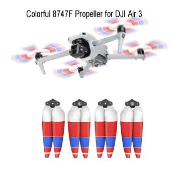 Красочные пропеллеры Air 3 С низким уровнем шума Запасные лопасти для DJI Air 3 Drone Quadcopter Замена быстросъемного реквизита Аксессуары