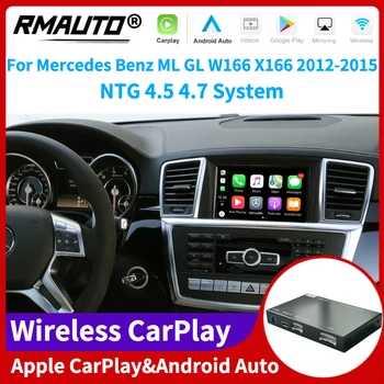 RMAUTO Беспроводной Apple CarPlay NTG 4.5 4.7 для Mercedes Benz ML GL W166 X166 2012-2015 Android Auto Mirror Link AirPlay Car Play