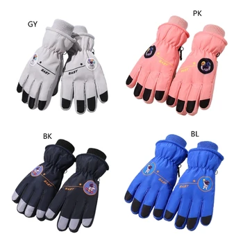 Зимние Варежки для детей, детские Водонепроницаемые Лыжные перчатки, Тепловые перчатки
