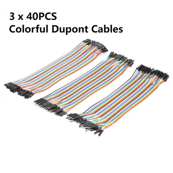 120шт 20 см 2,54 мм 1-контактный соединительный провод DuPont кабель для Arduino