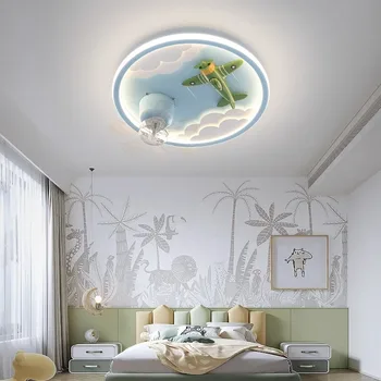 Современный декор спальни, светодиодные светильники для комнаты, потолочный вентилятор, лампа для ресторана, столовая, потолочные вентиляторы с подсветкой, дистанционное управление
