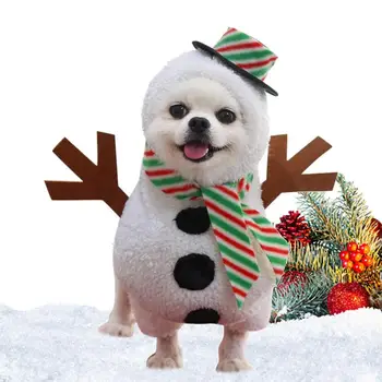Рождественская одежда для домашних животных, костюм Снеговика, Косплей для домашних животных, одежда для собак, аксессуары для косплея, Праздничные зоотовары, наряды для собак для щенка