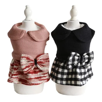 Шерстяная юбка с небольшим ароматом 2022, Осенне-зимняя одежда для кошек, одежда для домашних животных, одежда для собак, платье для собак, Рождественская одежда для собак