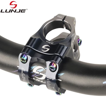 LUNJE 31,8x35 мм Короткий Велосипедный Вынос MTB Power CNC Из Алюминиевого Сплава Сверхлегкий Полый Вынос Руля Горного Велосипеда для DH AM Enduro
