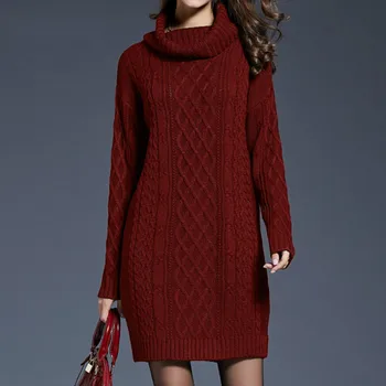 Женский свободный однотонный джемпер с длинным рукавом Оверсайз, рубашка, топы, платье 2021 года, Новый осенний пуловер, платье-свитер, халат, зимняя одежда