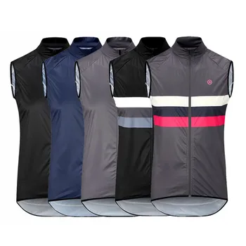 Классический мужской велосипедный жилет, легкая куртка без рукавов, высококачественный велосипедный ветрозащитный жилет, верхняя ветрозащитная одежда с тремя задними карманами
