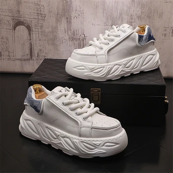 Осенняя новая белая мужская повседневная спортивная обувь Модные кроссовки Кроссовки Zapatillas Hombre