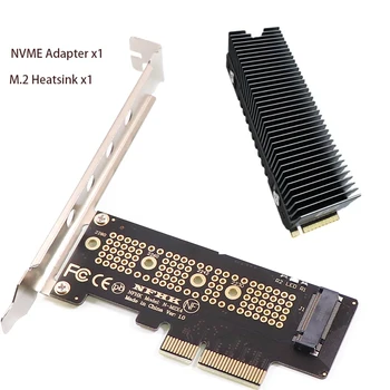 Твердотельный накопитель M.2 NVMe NGFF для PCIE X4 M Key Riser Карта-мультипликатор PCI Express 3.0 4X Для твердотельного накопителя 2230-2280 М2 с алюминиевым радиатором