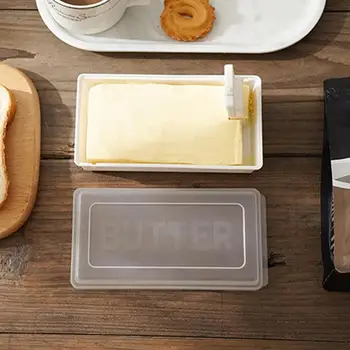 Коробка для хранения масла с крышкой, герметичная коробка для сыра С резаком, слайсер, прочный многофункциональный органайзер для хранения на столешнице с крышкой