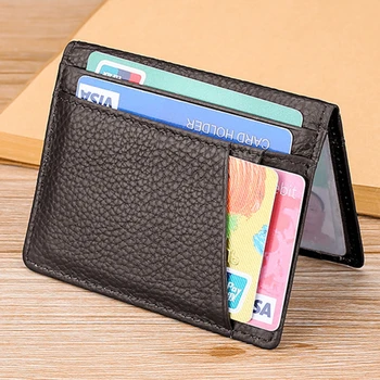 Супертонкий мягкий кошелек, твердый мини-держатель для кредитных карт, портмоне с несколькими слотами, кошелек из искусственной кожи, держатели карт, мужской кошелек