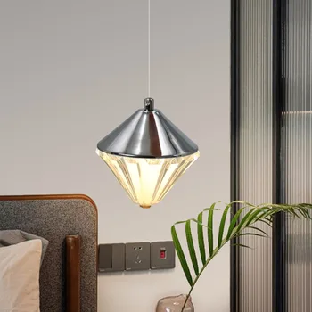 Прикроватная тумбочка в скандинавском стиле для спальни, светодиодные подвесные светильники, современные лампы для кухни, столовой, фонаря для магазина