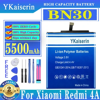 BN30 BN 30 BN-30 5500 мАч Для Xiaomi Redmi 4A Аккумулятор Batterij Redrice Hongmi Bateria Трек-Номер