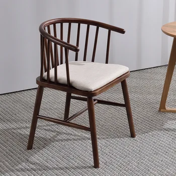 Обеденные стулья с деревянными спинками Nordic Balcony для конференц-зала, обеденные стулья для гостиной, поручни Comfort Muebles Hogar Furniture QF50DC