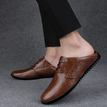 Легкая мужская обувь, модный тренд, уличная обувь для прогулок, кроссовки, Мужская нескользящая кожаная повседневная обувь, Официальная одежда, Мужская повседневная