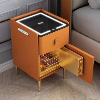 Многофункциональные узкие тумбочки-органайзеры, эстетичная итальянская умная прикроватная тумбочка с беспроводным зарядным устройством Muebles Мебель для дома
