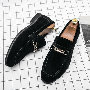 Мужские дизайнерские лоферы, мужская черная повседневная мужская обувь из матовой кожи, повседневная деловая обувь для банкетов, мужская обувь с бесплатной доставкой