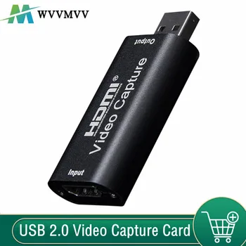 Карта Видеозахвата USB 2.0 4K HDMI-совместимый Видеозахват Для Записи Потокового Видео В Режиме реального Времени Для PS4 XBOX Phone Game DVD HD Camera