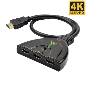 4K*2K 3D 3-Портовый HDMI-совместимый Коммутатор 1.4b 4K Switcher Splitter 1080P 3 в 1 Выходном Порту Концентратор Для DVD HDTV Xbox PS3 PS4