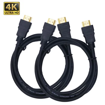 2 Упаковки Черного Высокоскоростного Кабеля HDMI 18 Гбит/с 2.0 4K 60HZ для телевизора Xbox 360 Xbox One PS3 PS4