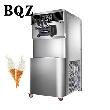 BQZ-F648 Коммерческая Профессиональная Электрическая Машина Для Приготовления Мягкого Мороженого Большой Емкости Из Нержавеющей Стали Вертикальная Итальянская Машина Для Мороженого 3 Вкуса