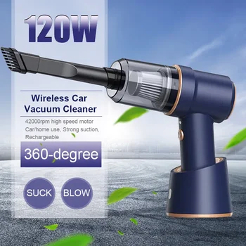 Автомобильный пылесос с мощным всасыванием 4000 ПА, перезаряжаемый пылесос со сжатым воздухом, чистящий HEPA-фильтр для автомобиля и дома