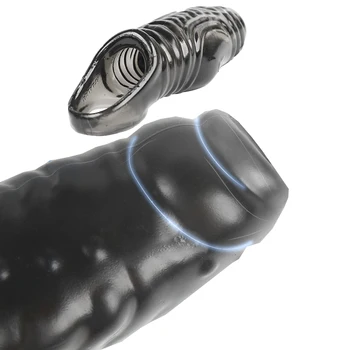 Новый Многоразовый рукав для пениса, Головка, Увеличитель пениса, Удлинитель для задержки эякуляции, кольцо для члена, секс-игрушки для мужчин, пар