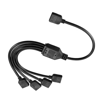 Удлинительный кабель 1-4 4pin Компьютерные аксессуары Разъем Rgb для светодиодной панели Aura, разветвитель проводов, удлинительный кабель для Asus/msi