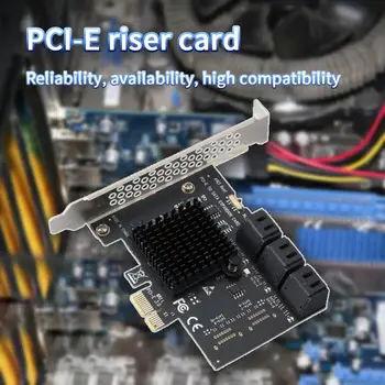 PCI-E 1X к SATA3.0 6-портовый Удлинитель PCI Express 6 Гбит /с адаптер для настольного компьютера