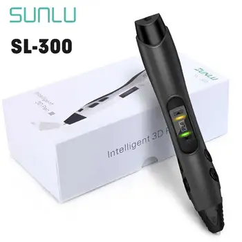 SUNLU Magic 3D Pen SL-300 Черного цвета, ручки для 3D-печати с нитью PLA/ABS 1,75 мм для творчества и в качестве подарков