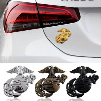 Наклейки на кузов для модификации автомобиля, наклейки на автомобиль морской пехоты, металлические наклейки с логотипом Eagle, наклейки на хвостовую этикетку, наклейки с царапинами на боковой этикетке