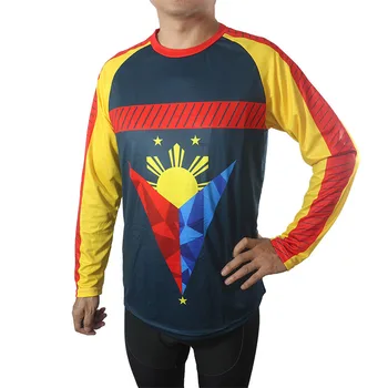Филиппины, одежда для мотокросса, летняя рубашка MTB из дышащего джерси с длинным рукавом, велосипедный нагрудник MX Mountain Ride, спортивный топ для велоспорта