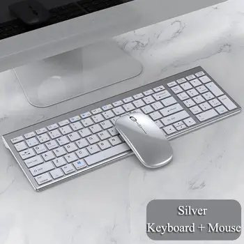 Клавиатура 2023 НОВАЯ беспроводная клавиатура Bluetooth 3 режима Бесшумная Комбинированная клавиатура и мышь для ноутбука Ноутбук Настольный ПК Планшет