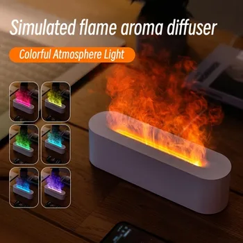 Увлажнитель воздуха Flame USB Ультразвуковой Диффузор аромата эфирного масла Cool Mist с красочной подсветкой 150 МЛ Имитирующий Увлажнитель воздуха Fire