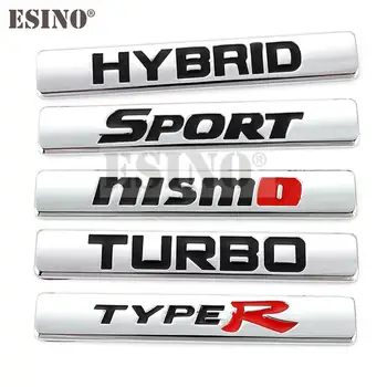 Автомобильный стайлинг Turbo Hybrid Nismo Sport Type R 3D клей из металлического сплава Эмблема Значок заднего багажника Наклейка на крыло Наклейка на кузов автомобиля