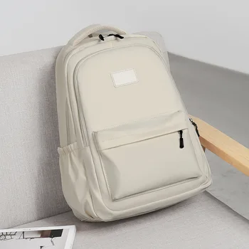 Новый детский рюкзак большой емкости Модный студенческий рюкзак однотонный прочный рюкзак