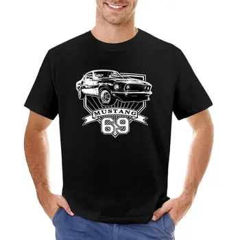 Футболка 69 Mustang Fastback, эстетичная одежда, графическая футболка, короткая футболка, мужские футболки для больших и высоких мужчин