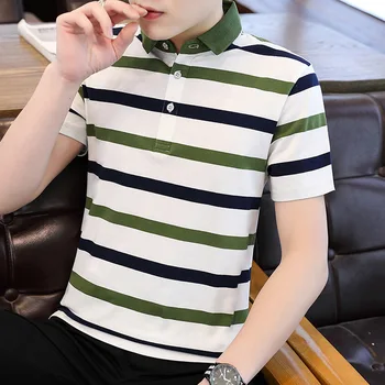 2023 Роскошные Корейские мужские футболки, одежда для гольфа, хлопковые футболки-поло с коротким рукавом, дышащая уличная одежда в английском стиле