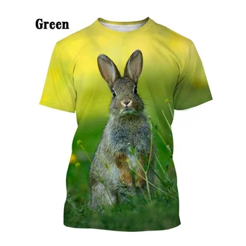 Брендовая летняя футболка BIANYILONG с модным животным кроликом, 3D принтом, милым кроликом, спортивный топ с короткими рукавами для мужчин и женщин