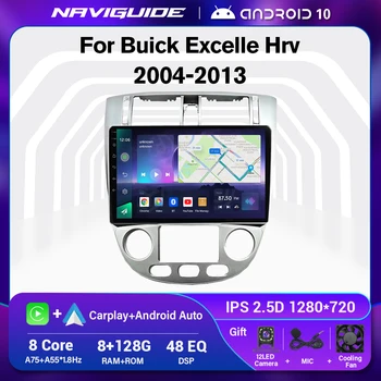 NAVIGUIDE Android 10 GPS Навигационный Автомобильный Радиоплеер Для BUICK Excelle Hrv Chevrolet Lacetti J200 2004-2013 DSP 4G Вентилятор Охлаждения