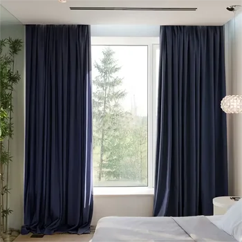 Плотные затемняющие шторы для гостиной кухни Длинная штора для спальни окон ванной комнаты Tende Treatment Cortinas Shading 95%