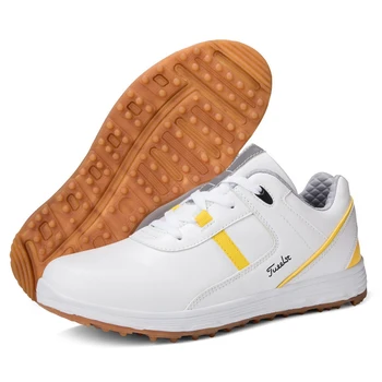 Водонепроницаемая обувь для гольфа, мужские 36-46 Удобные кроссовки для гольфа, Мужская обувь для прогулок на открытом воздухе, Противоскользящие Спортивные Кроссовки, Обувь для гольфа