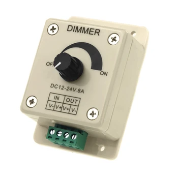 Контроллер Светодиодного Диммера Постоянного тока 12V-24V Регулирует Один Цвет Для 5050 3528