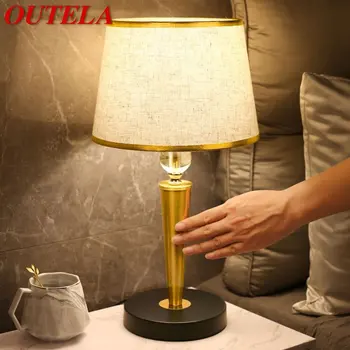 OUTELA Современная настольная лампа с сенсорным затемнением, креативный декор из хрусталя, Модные настольные лампы для дома, гостиной, спальни