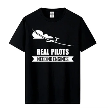 JHPKJReal Пилотам Не нужны двигатели, дизайн парусника Или Планера, летняя мужская футболка с коротким рукавом и принтом, мужская хлопковая футболка, бюстгальтер